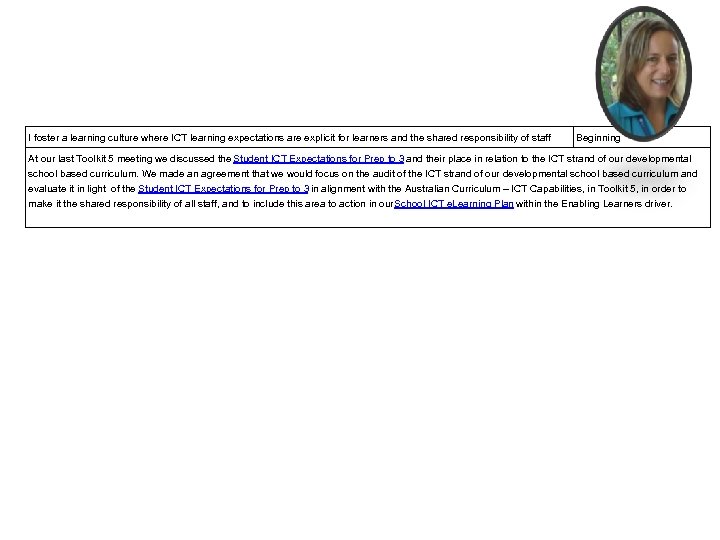 I foster a learning culture where ICT learning expectations are explicit for learners and