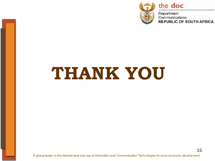 THANK YOU 35 A global leader in the development and use of Information and