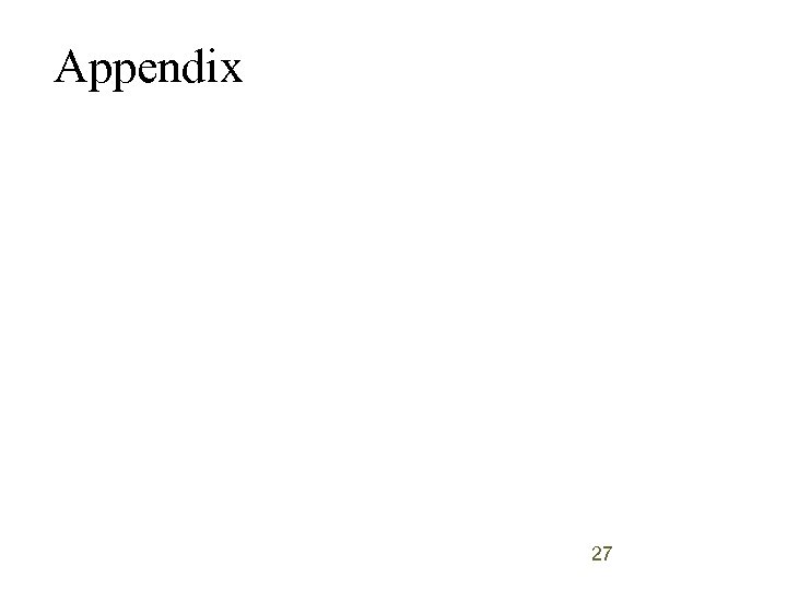 Appendix 27 