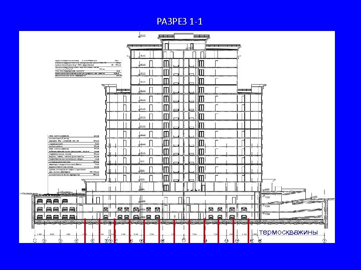 РАЗРЕЗ 1 -1 термоскважины 