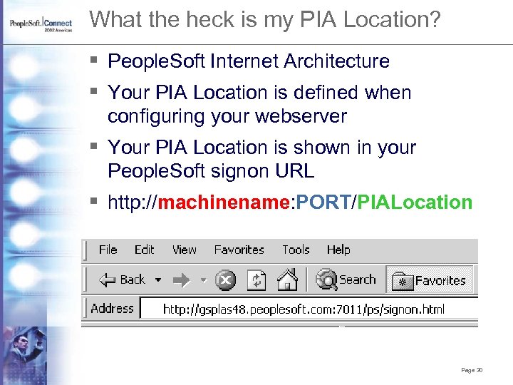 What the heck is my PIA Location? § People. Soft Internet Architecture § Your