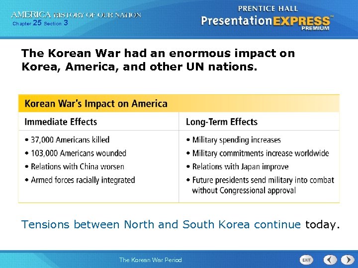 Chapter 25 Section 3 The Korean War had an enormous impact on Korea, America,