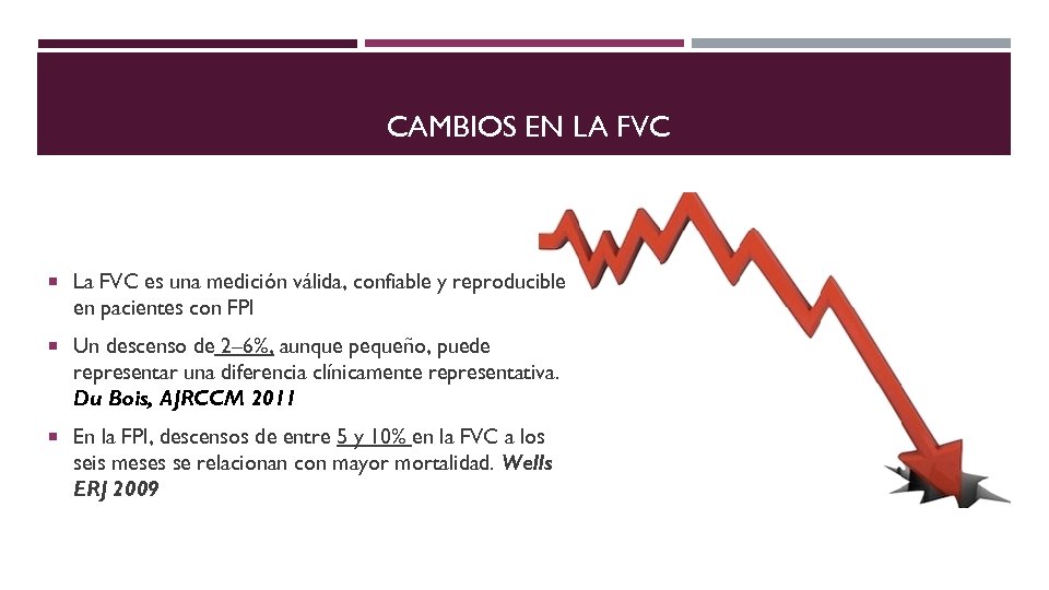 CAMBIOS EN LA FVC La FVC es una medición válida, confiable y reproducible en