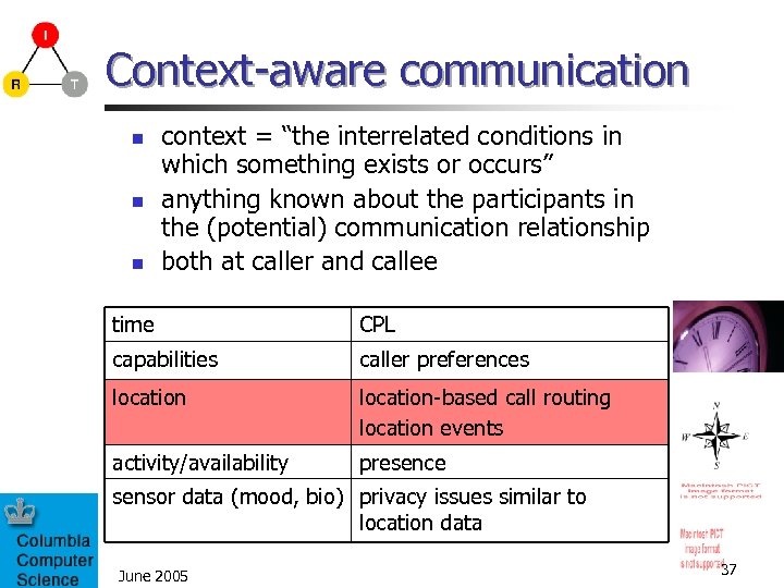 Context-aware communication n context = “the interrelated conditions in which something exists or occurs”