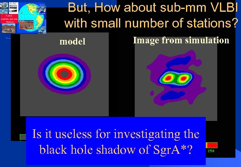 But, How about sub-mm VLBI with small number of stations? model Image from simulation
