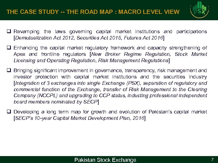 THE CASE STUDY -- THE ROAD MAP : MACRO LEVEL VIEW q Revamping the