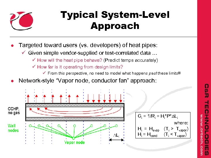 Typical System-Level Approach l Targeted toward users (vs. developers) of heat pipes: ü Given