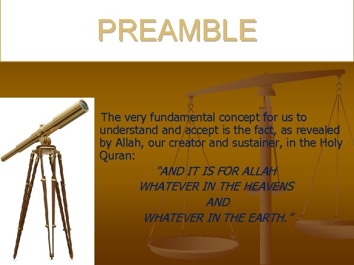 PREAMBLE The very fundamental concept for us to understand accept is the fact, as