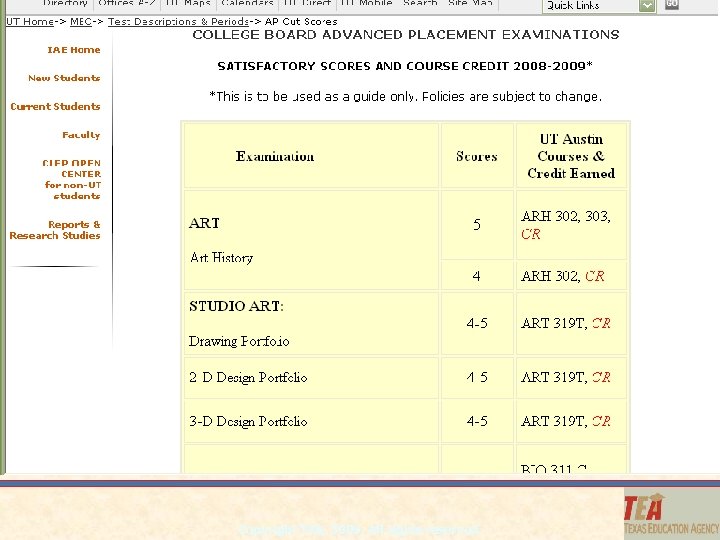 Copyright TEA, 2009. All rights reserved. 