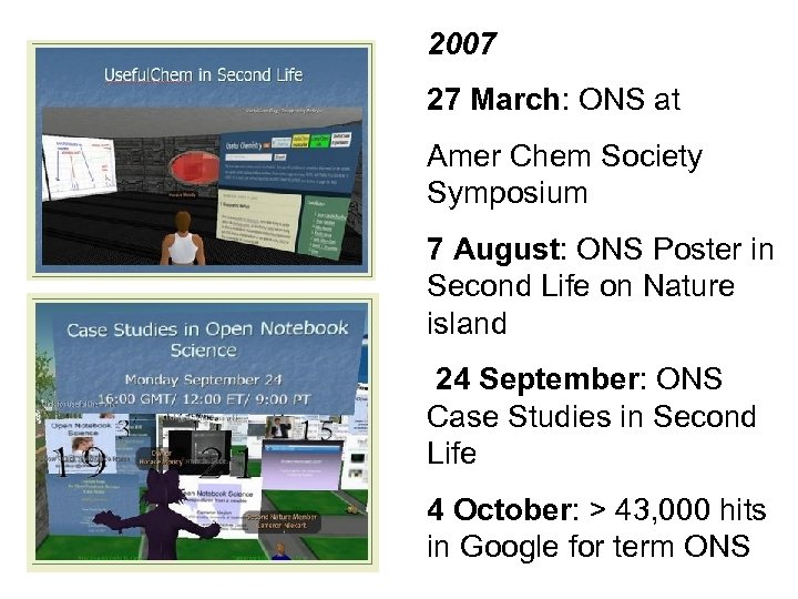 2007 27 March: ONS at Amer Chem Society Symposium 7 August: ONS Poster in