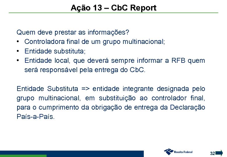 Ação 13 – Cb. C Report - Relatórios finais - 2015 BEPS Quem deve