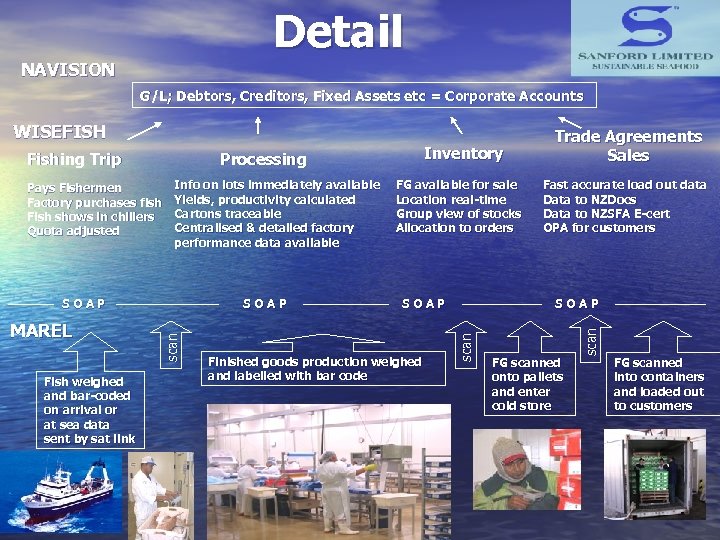 Detail NAVISION G/L; Debtors, Creditors, Fixed Assets etc = Corporate Accounts WISEFISH Info on