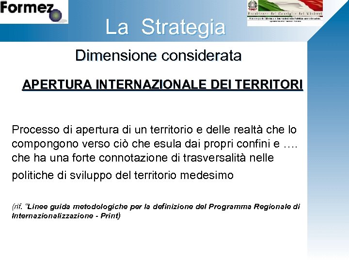 Fare clic per modificare lo stile La Strategia delconsiderata titolo Dimensione Ø Fare clic
