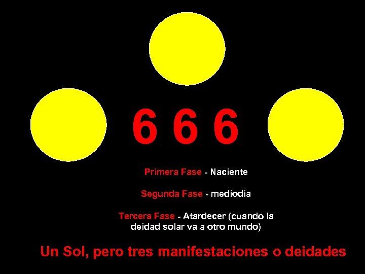 666 Primera Fase - Naciente Segunda Fase - mediodia Tercera Fase - Atardecer (cuando