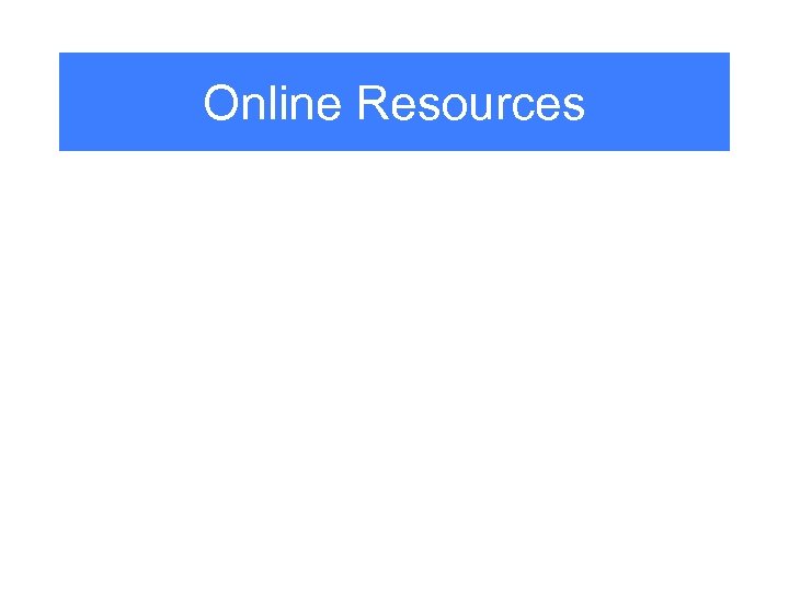 Online Resources 