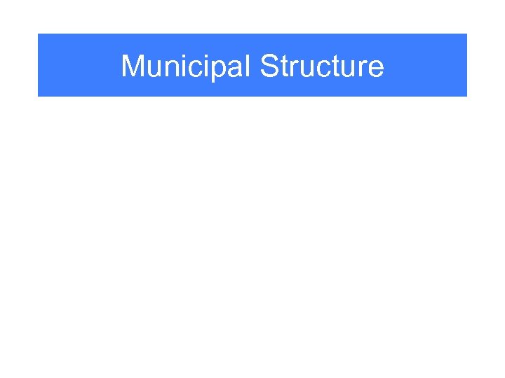 Municipal Structure 