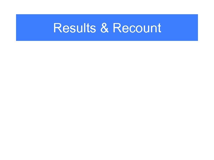 Results & Recount 