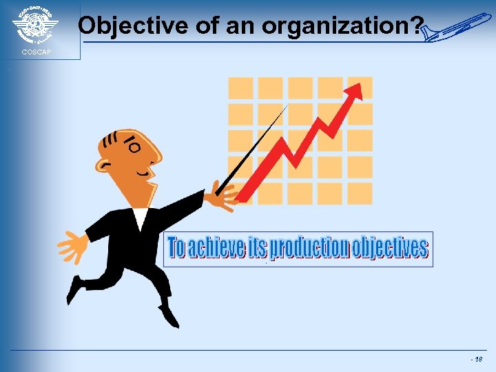Objective of an organization? COSCAP - 18 