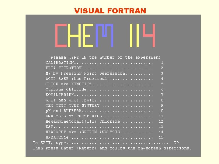 VISUAL FORTRAN 