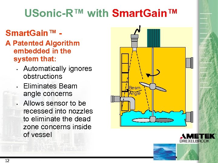 USonic-R™ with Smart. Gain™ A Patented Algorithm embedded in the system that: • Automatically