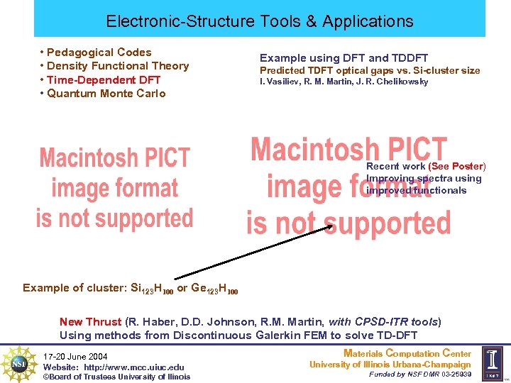 Electronic-Structure Tools & Applications • Pedagogical Codes • Density Functional Theory • Time-Dependent DFT