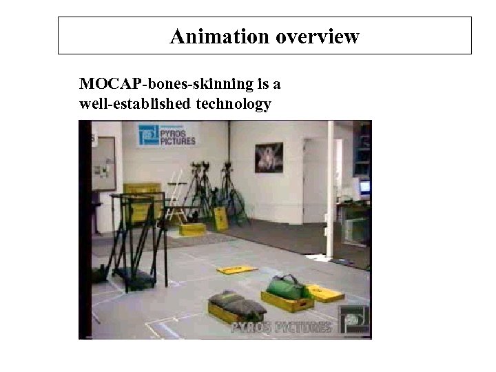 Animation overview MOCAP-bones-skinning is a well-established technology 