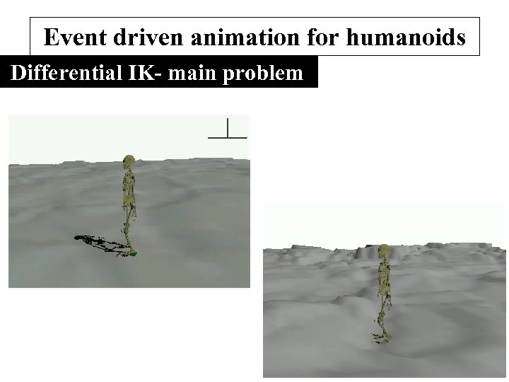 Event driven animation for humanoids Differential IK- main problem 