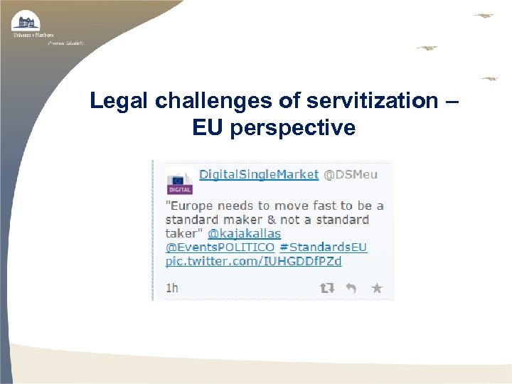 Legal challenges of servitization – EU perspective 