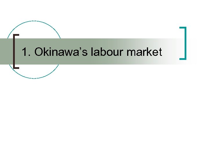 1. Okinawa’s labour market 
