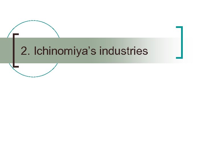 2. Ichinomiya’s industries 