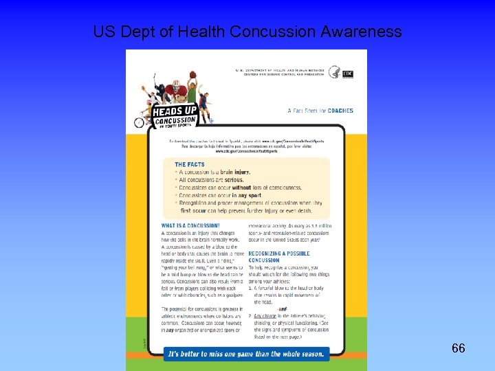 US Dept of Health Concussion Awareness 66 