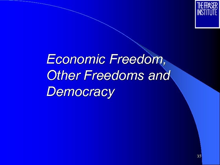Economic Freedom, Other Freedoms and Democracy 35 