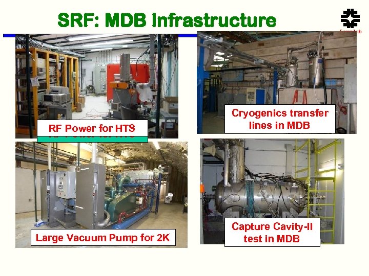 SRF: MDB Infrastructure RF Power for HTS Large Vacuum Pump for 2 K Cryogenics