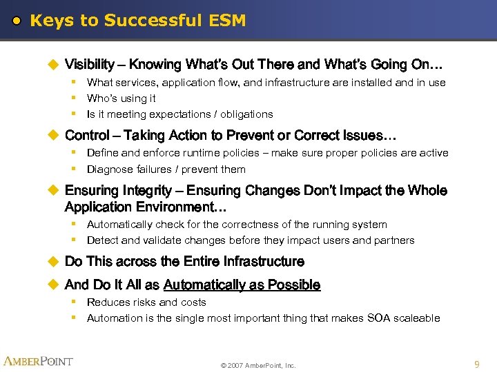 Keys to Successful ESM u Visibility – Knowing What’s Out There and What’s Going
