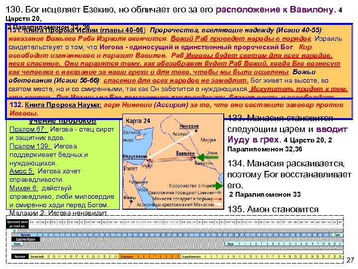 130. Бог исцеляет Езекию, но обличает его за его расположение к Вавилону. 4 Царств