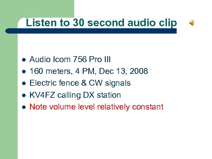 Listen to 30 second audio clip l l l Audio Icom 756 Pro III