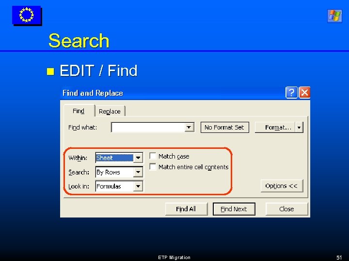 Search n EDIT / Find ETP Migration 51 