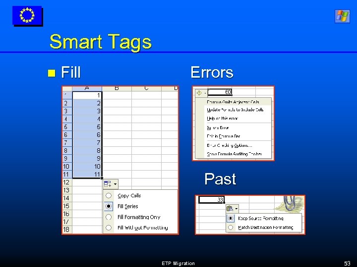 Smart Tags n Fill Errors Past ETP Migration 53 