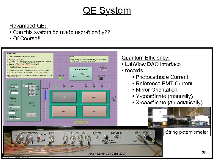 QE System Revamped QE: • Can this system be made user-friendly? ? • Of