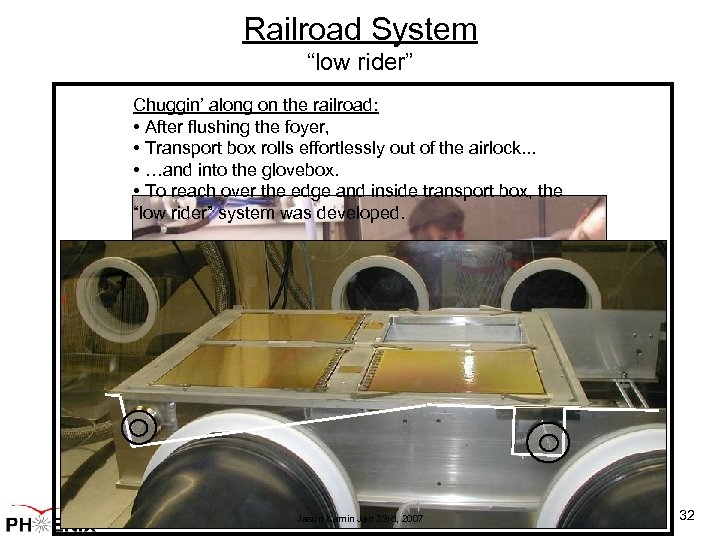 Railroad System “low rider” Chuggin’ along on the railroad: • After flushing the foyer,