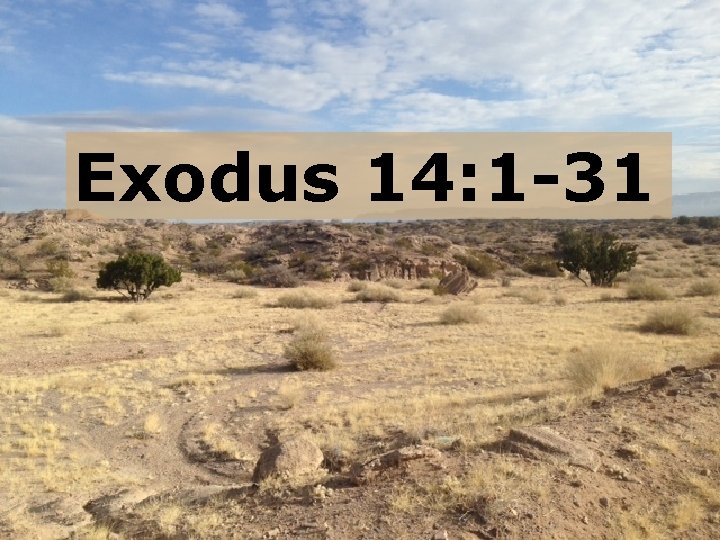 Exodus 14: 1 -31 