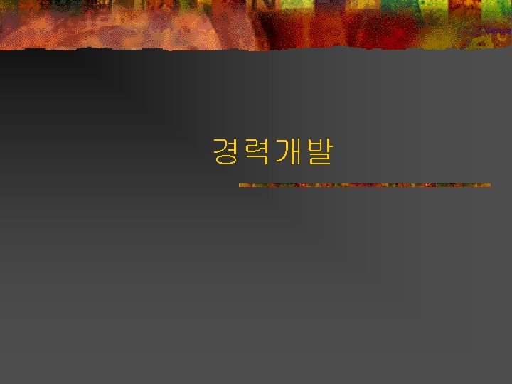 경력개발 