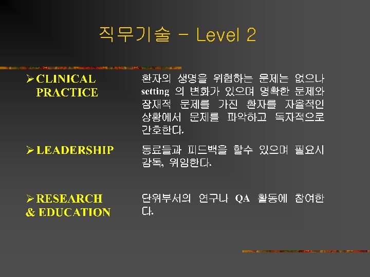 직무기술 - Level 2 