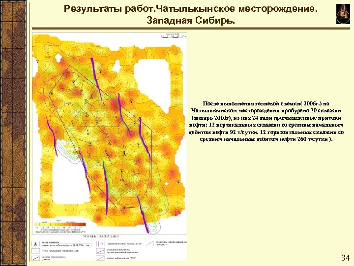 Результаты работ. Чатылькынское месторождение. Западная Сибирь. После выполнения гелиевой съемки( 2006 г. ) на