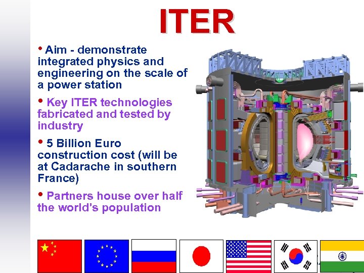  • Aim - demonstrate ITER integrated physics and engineering on the scale of