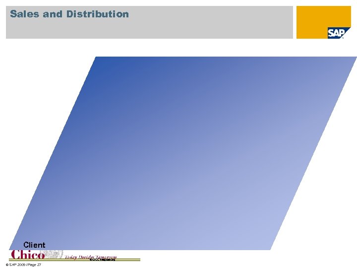 Sales and Distribution Client © UCC Magdeburg © SAP 2009 / Page 27 