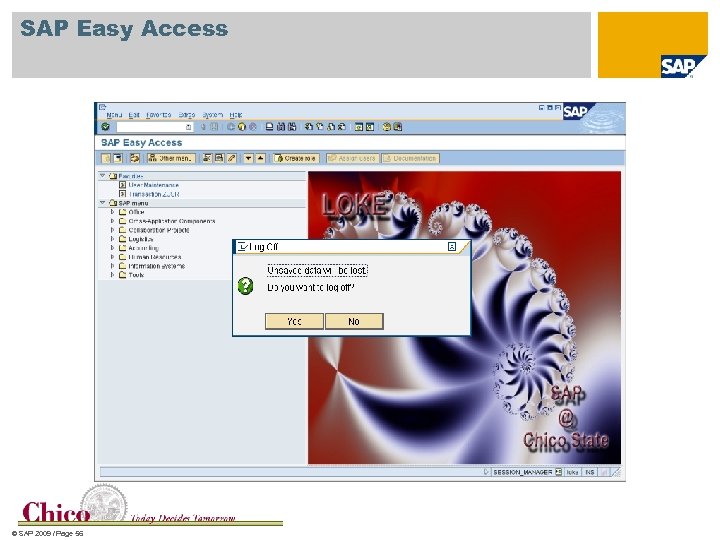 SAP Easy Access © SAP 2009 / Page 56 