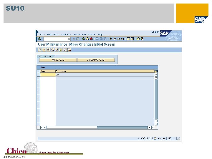 SU 10 © SAP 2009 / Page 65 