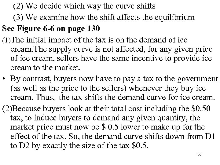 (2) We decide which way the curve shifts (3) We examine how the shift