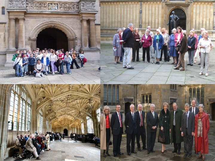 Visitors in Bodleian quad 